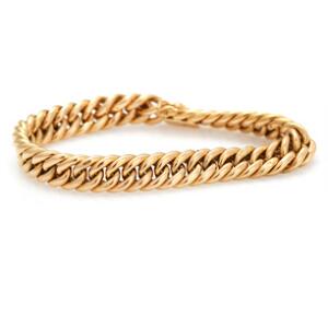 Armbånd af 18 kt. guld. L. ca. 19 cm. Vægt. 16 g.