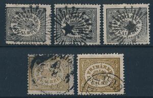 1856-1862. 5 Lokalmærker.