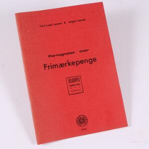 Litteratur. Fortegnelse over Frimærkepenge. Af Lund-Jensen og Sømod 1975. 52 sider.