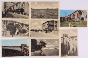 Postkort. Lillebæltebroen. Lot med 8 postkort.