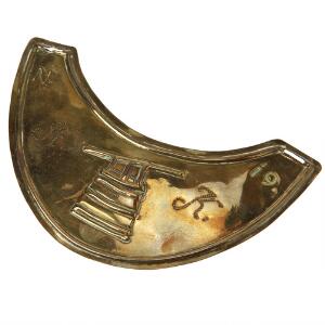 Brændvæsen, Brandkrave i messing indslået No. i9. - St. K., 141 x 58 mm