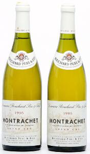 2 bts. Montrachet Grand Cru, Bouchard Pére et Fils 1996 A hfin.