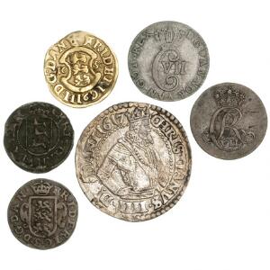 Christian IV - Christian VII, 6 skillingsmønter