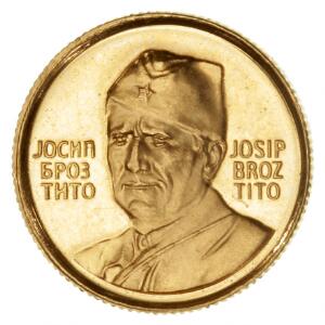 Lille medaille fra det tidligere Jugoslavien til minde om Tito, Au, 3,55 g 9001000