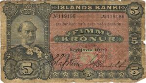 Island, 5 kr 1904, Sieg 15, Pick 10