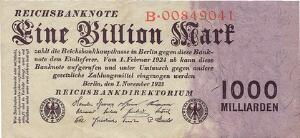 Tyskland, 1 billion mark 1923, Pick 129
