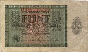 Tyskland, 5 billionen mark 1924, Pick 141