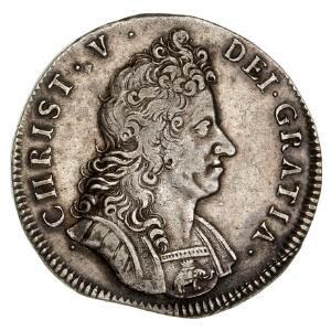 Christian V, krone 1694, H 99A, skævt præg