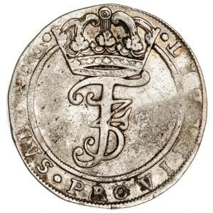 Frederik III, 4 mark  krone 1668, H 113A, Aagaard 117, adv. lidt ru overflade, let renset