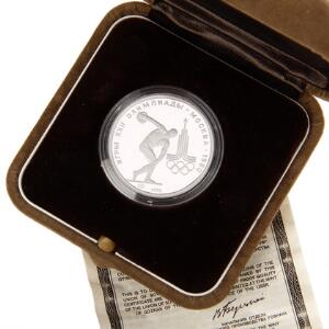 Rusland, 150 rubel 1978, KM 163, F 183, platinum, 15,54 g 9991000, i orig. æske