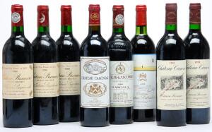 1 bt. Château Mouton Rothschild, Pauillac. 1. Cru Classé 1983 AB ts.  etc. Total 17 bts.