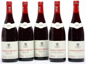 3 bts. Chambolle Musigny 1. Cru, Domaine Bertheau 2010 A hfin.  etc. Total 5 bts.