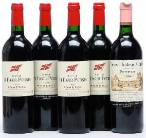 4 bts. Château La Fleur-Petrus, Pomerol 1995 A hfin.  etc. Total 5 bts.