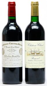 1 bt. Château Cheval Blanc, 1. Grand Cru Classé A 1993 A hfin.  etc. Total 2 bts.