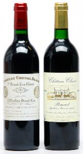 1 bt. Château Cheval Blanc, 1. Grand Cru Classé A 1993 A hfin.  etc. Total 2 bts.