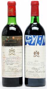 1 bt. Château Mouton Rothschild, Pauillac. 1. Cru Classé 1971 B tsus.  etc. Total 2 bts.