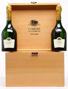 6 bts. Champagne Blanc de Blancs Comtes de Champagne, Taittinger 2000 A hfin. Owc.