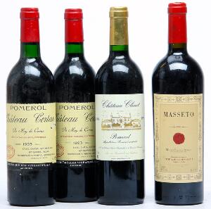 1 bt. Château Clinet, Pomerol 1996 A hfin.  etc. Total 4 bts.