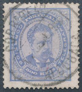 Portugal. 1887. Luis I, 500 R. violet, tk.13. Stemplet. Michel EURO 600