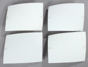 Carlo Urbinati  Alessandro Vecchiato Folio Piccola. Fire væglamper med hvide glasskærme. Udført hos Foscarini. L. 33. B. 25. D. 8. 4