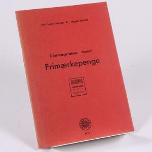 Litteratur. Fortegnelse over FRIMÆRKEPENGE. Af Lund-Jensen og Sømod 1975. 52 sider.