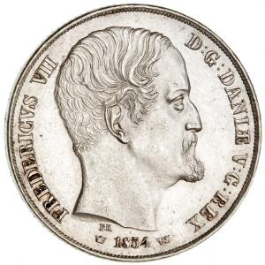 Frederik VII, 2 rigsdaler 1854 VS, H 6A