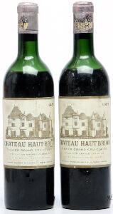 2 bts. Château Haut Brion, Pessac-Léognan. 1. Cru Classé 1957 Chateau bottled. CD msmls.