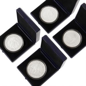 Polarmønter, 100 kr 2007 Isbjørn 2 stk., 100 kr 2008 Sirius, 100 kr 2009 Nordlys, Sieg 1A, 2A, 3A, i alt 4 stk. i originale æsker
