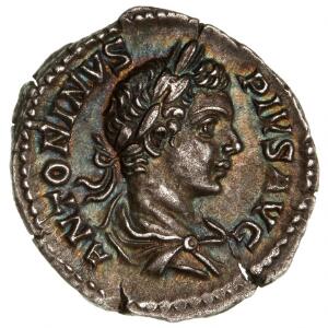 Romerske kejserdømme, Caracalla, 211-217, Denar 205 e.Kr., 3,09 g, RIC 80b