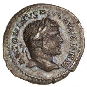 Romerske kejserdømme, Caracalla, 197-217 e.Kr., denar, 216 e.Kr., RIC 211b