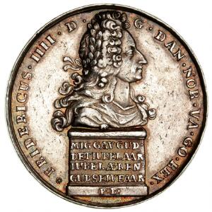 Frederik IV, reformationsfesten 1717, Peter Berg, Ag, 42 mm, 28,65 g, G 309