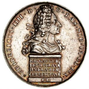 Frederik IV, reformationsfesten 1717, Peter Berg, Ag, 42 mm, 28,65 g, G 309