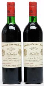 2 bts. Château Cheval Blanc, 1. Grand Cru Classé A 1971 A-AB bn.