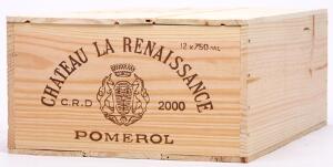 12 bts. Chateau La Renaissance, Pomerol 2000 A hfin. Owc.