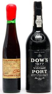 1 bt. Dows Vintage Port 1977 AB ts.  etc. Total 2 bts.