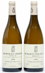 1 bt. Meursault 1. Cru Charmes, Domaine des Comtes Lafon 2008 A hfin.  etc. Total 2 bts.