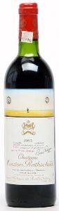 1 bt. Château Mouton Rothschild, Pauillac. 1. Cru Classé 1983 AB ts.