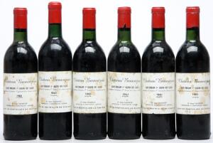 6 bts. Château Beauséjour, Saint-Émilion 1. Grand Cru Classé 1961