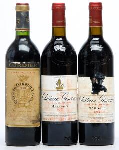 2 bts. Château Giscours, Labarde - Margaux. 3. Cru Classé 1982 A hfin.  etc. Total 3 bts.