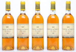 5 bts. Château de Fargues, Sauternes 1981