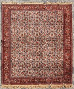Azerbijan tæppe, gentagelsesmønster med Herati design på lys bund. 20. årh.s slutning. 256 x 197.