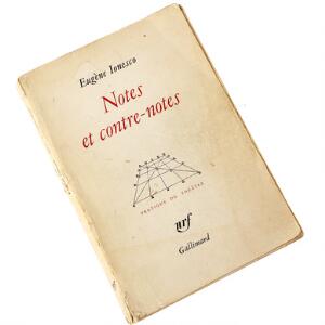 Theatre of the Absurd Eugène Ionesco Notes et contre-notes. Paris Gallimard 1962. Signed by the author on half title.