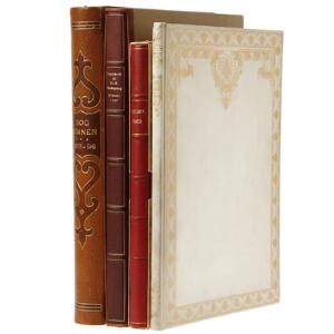 Fine bindings  Westergaard Bikuben 1857-1907. Cph 1907. Bound in fine full decorated vellum, all edges gilt Jakob Baden  3 vols. 4