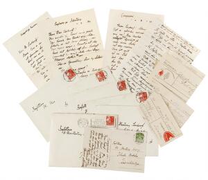 Famous composer - Carl Nielsen Interesting collection of 10 autograph letters, one post card and 3 telegrams, all signed by Carl Nielsen.
