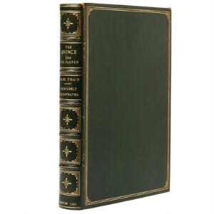 Mark Twain The Prince and the Pauper. Boston 1882. Illustrated. Bound in full green morocco with top edge gilt