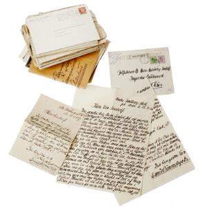 Collection of more than 80 autograph letters by various authors and cultural persons. Letters to or from Hans Hartvig Seedorff.