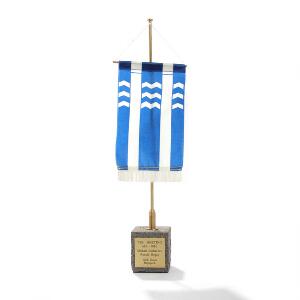 The Meeting. Standart i forbindelse med det skelsættende topmøde imellem Mikhail Gorbatjov og Ronald Regan på Island i 1986.