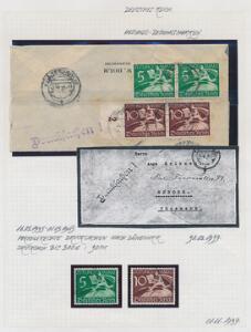 Tysk Rige. 1935. Avismærke. Albumside med bl.a. sjælden brugsforsendelse.