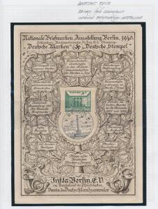 Tysk Rige. 1940. National frimærkeudstilling. 2476 50 pf. grøn. 3 sider.