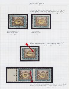 Tysk Rige. 1943. Frimærkets Dag. 624 Pf. blåbrungul. 6 sider med flere postfriske varianter m.m.